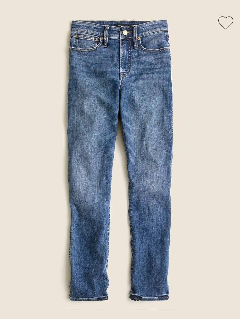 J.Crew Women's Curvy vintage slim-straight jean in Warm Surf wash Sz 27 $148